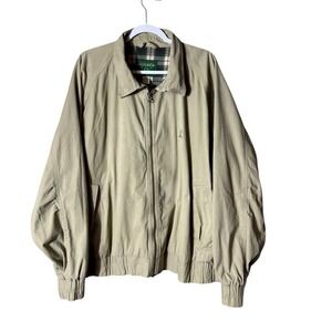 Woolrich Ducks Unlimited Men Harrington Jacket 2XL Plaid Flannel Lining Full Zip